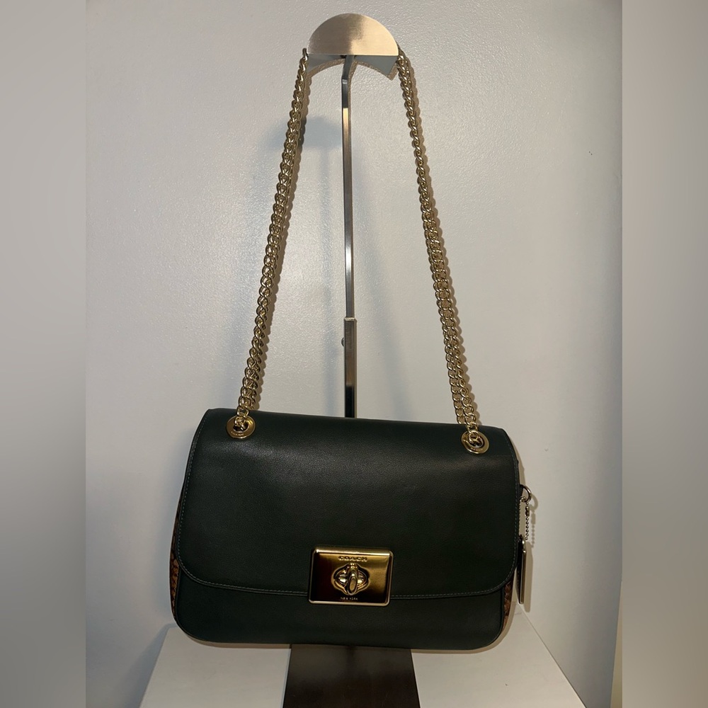 Dark Green Coach Crossbody.